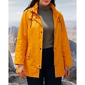 preiswerte Wasserdichte Jacken-Damen Outdoorjacke Wanderjacke Regenmantel Außen Wasserdicht Winddicht Leicht Wanderoutfits Wanderbekleidung Frühling Herbst Jacke Jagd Klettern Camping / Wandern / Höhlenforschung Einfarbig Schwarz