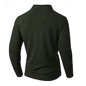 preiswerte Klassisches Poloshirt für Herren-Herren Golfshirt Golf Poloshirts Arbeit Lässig Revers Langarm Basic Modern Einfach Tasche Knöpfe Frühling Herbst Normale Passform Schwarz Weiß Marineblau Dunkelgrün Khaki Armeegrün Golfshirt