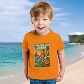 billiga Pojkens 3D Sporter &amp; Spel-Pojkar 3D Tecknat T-shirt Kortärmad Sommar Vår Mode Grundläggande Barn 4-12 år Rund hals Utomhus Ledigt Dagligen Normal