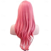 economico Parrucche da festa-Parrucca cosplay con capelli ricci e ondulati lunghi da 28 pollici