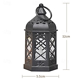 cheap Indoor Christmas Lights-6pcs Christmas Retro Lantern LED Candle Light Battery Powered Creative Lantern for Halloween Christmas and New Year Holiday Party Bedroom Living Room Window Bar Decorations
