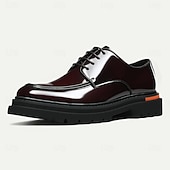 Недорогие Classic Dress Shoes-Men's Brown Genuine Leather Lace-Up Oxford Shoes – Classic Formal Dress Shoes for Business, Office and Evening Events