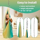 abordables Outdoor Activity-Sensory sway for children and adults capable of accommodating 300 pounds of indoor and outdoor sensory sway double-layer treatment for children with autism including suspension kit