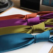 cheap Men's Ties &amp; Bow Ties-Men's Neckties Fashion Classic Modern Contemporary Plain Wedding Party Daily Wear
