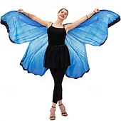 billige Dyrekostyme-FE Vinger Fancy kostyme Sommerfugl Cosplay Voksne Dame Halloween Karneval Fest Ytelse Kle deg opp