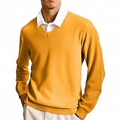 economico maglione pullover da uomo-Per uomo Maglione Maglione casual Maglione a maglia A Coste Maglia Top Regolari Lavorato a maglia Semplice Scollo a V Moda Casual Vacanza Abbigliamento quotidiano Abbigliamento Autunno Inverno