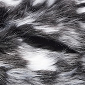 tanie Kurtki i płaszcze męskie-Męskie Kurtka zimowa Zwykła kurtka Płaszcz ze sztucznego futra Urlop Codzienny Keep Warm Kieszeń Trykot Zima Wzór w panterkę Moda Moda miejska Kaptur Regularny Czarny Kurtki