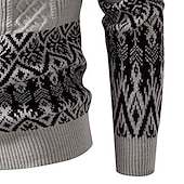 economico Maglioni Cardigan da uomo-Per uomo Felpa Cardigan Maglione Fair Isle A Coste Treccia Maglia Top Regolari Patchwork Blocco di colore Semplice Collo alla coreana Vacanza Moda Casuale Abbigliamento quotidiano Abbigliamento