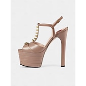 economico Festa Notturna-Sandali con plateau e plateau da donna in oro metallizzato e argento - sandali spuntati con punte audaci per la moda delle feste notturne