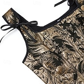 levne Korzety-Dámské Stahovací korzet/stahovací prádlo Stahovací spodní prádlo Sexy korzet Sexy Sladký Květinový Slátanina Dovolená Párty ulice Bez rukávů Do U Zlatá černá Zlatá Jaro Podzim Na míru