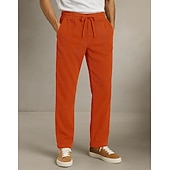 economico Sciolto-Per uomo Pantaloni in velluto a coste Pantaloni Pantaloni Eleganti Pantaloni Larghi Coulisse Tasca Frontale Semplice Comodità Lunghezza intera All&#039;aperto Casa Feste Vacanza Moda Nero Blu marino