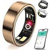 levne Chytré prsteny-Vylepšený chytrý prsten Unisex Zdravotní náramek - Vodotěsný Fitness Tracker Ip68 s funkcemi monitorování spánku Počítání kroků a Zaznamenávání vzdálenosti pro Iphone a Android zařízení. Dárek k