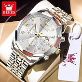 cheap Quartz Watches-The New Olevs Men&#039;S Business Watch With Luminous Calendar Small Three-Hand Moon Phase Display Multi-Functional Quartz Watch Waterproof Casual And Fashionable Men&#039;S Sports Wristwatch