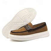 ieftine Loafers casual-Mocasini casual bărbătești în două culori cu talpă albă – pantofi eleganti, fără slip-on, pentru birou, călătorii și ținute de weekend