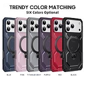 halpa iPhone-kotelot-puhelin Etui Käyttötarkoitus iPhone 17 Air 16 15 14 Pro Max Plus 16e 13 Pro Max Takakuori Tukee langatonta latausta Tukijalka Iskunkestävä Panssari PC