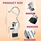  30 вешалок для брюк с зажимом, компактный крючок для хранения одежды и головных уборов, органайзер для леггинсов, подвешиваемых в шкафу, экономящие место вешалки для брюк для йоги, организация в шкафу