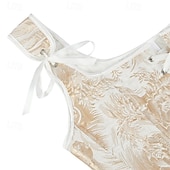 levne Korzety-Dámské Stahovací korzet/stahovací prádlo Stahovací spodní prádlo Sexy korzet Sexy Sladký Květinový Slátanina Dovolená Párty ulice Bez rukávů Do U Zlatá černá Zlatá Jaro Podzim Na míru