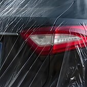 abordables Lonas para coche-Funda universal transparente para coche, con película de PE resistente y resistente al polvo. &amp;Protección UV, resistente a arañazos, transparente, cobertura total para protección contra todo tipo de