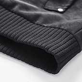 economico Giacca in ecopelle-Per uomo Giacca in Ecopelle Giacca da Biker Giacca da Moto Vacanza Quotidiano Antivento Caldo Tasca Primavera Autunno Semplice Moda Classico Collo alla coreana Regolare Nero Grigio Giacca