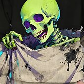 levne Chlapecké halloweenské kostýmy-předvečer Všech svatých Chlapecké 3D Lebky Kapuce Dlouhý rukáv Jaro Podzim Módní Šik ven Děti 4-12 let Kapuce Venkovní Ležérní Denní Běžný