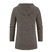 olcso Férfi Trench kabát-Férfi Felöltő Ballonkabát Hosszú Trench kabát Vakáció Napi Tavasz Tél Poliészter Szélbiztos Melegen tartani Felsőruházat Ruházat Divat Klasszikus Sima Zseb Kapucni Cipzár