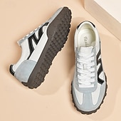abordables Baskets-Baskets à lacets en similicuir pour homme, chaussures de sport rétro pour l&#039;extérieur – confortables pour la marche, l&#039;entraînement et le style décontracté