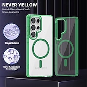 abordables Coques Samsung-téléphone Coque Pour Samsung Galaxy S25 S24 Ultra Plus S23 S22 Ultra A56 A36 A16 A55 5G A35 5G A15 Coque Arrière Supporte la Charge Sans Fil Antichoc Dégradé de couleur TPU PC