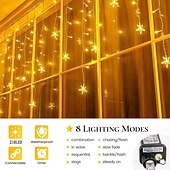 abordables Lumières d&#039;Halloween-Guirlande lumineuse pour rideaux d&#039;Halloween, 36 guirlandes lumineuses suspendues en forme de glaçons, 5 m, 216 LED, 8 modes d&#039;éclairage, pour Noël, mariage, fête, vacances, fenêtre, maison, mur,