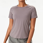 levne Běžecké tričko a tílka-Dámské Jednobarevné Gymnastická košile Koşu Tişörtü Léto Jaro Podzim Síťka Krátký rukáv Oblečení na atletiku Rychleschnoucí Yumuşak Ter Emen Tělocvična Běh Cvičení Černá Světlá růžová Modrá sportovn