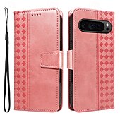 رخيصةأون جراب للهواتف الأخرى-هاتف غطاء من أجل غوغل بكسل 10 برو XL بيكسل 9 برو اكس ال Pixel 8 Pro Pixel 7 Pro حافظة بطاقة المحفظة حماية كاملة للجسم مع الحبل ضد الصدمات مكتب  /  الأعمال جلد PU