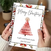 halpa Embrulho para presente-Christmas Gift Card Book Surprises On Every Page DIY Spiral-Bound Merry Christmas College Survival Gift Card Book Holder Ideal Gifts for Family, Friends, Teachers, Teens And Colleagues