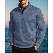 economico Cime-Per uomo cima dell&#039;escursionismo Maglione con cerniera a un quarto Manica Lunga Collo alla coreana Maglietta Top Esterno Leggero Elastico Traspirante Inverno Zip a un quarto Poliestere Grigio scuro