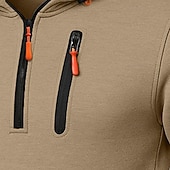 cheap Tactical Hoodie-Men's Hoodie Quarter Zip Hoodie Tactical Hoodie Black White Army Green Navy Blue Khaki Hooded Plain Zipper Sports &amp; Outdoor Casual Daily Streetwear Cool Sportswear Fall Spring &amp;  Fall Clothing Apparel