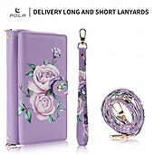 cheap iPhone Cases-Phone Case For iPhone 17 Pro Max 17 Air 16 15 14 Pro Max Plus 13 Pro Max Wallet Case Detachable Full Body Protective with Lanyard Retro Genuine Leather