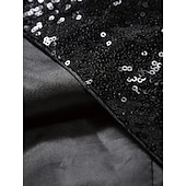 economico Abiti da festa-gilet da uomo con scollo a V, tinta unita, nero, argento e oro, vestibilità su misura