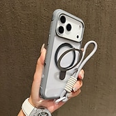זול נרתיקים לאייפון-טלפון מגן עבור iPhone 17 Pro Max 17 Air 16 15 14 Pro Max Plus 13 Pro Max כיסוי אחורי עם מעמד עם שרוך עמיד בזעזועים רטרו TPU אקרילי