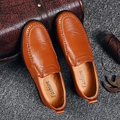 preiswerte Slipper Schuhe-Herren-Slipper aus Kunstleder, lässig, bequem, für Autofahrer – leicht, für Geschäftsreisen und den Alltag