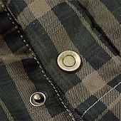 economico Gilet Puffer da Uomo-Per uomo Gilet imbottito Gilet Vacanza Quotidiano Data Moda Casual Autunno Inverno Tasca Poliestere Caldo Confortevole Plaid Cerniera Con Cappuccio Vestibilità regolare Rosso Verde Verde militare