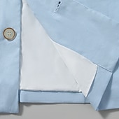 economico Giubbotti Casual-Per uomo Giacca di lino Formale Casa Bottoni Minimalista Primavera &amp; Autunno Autunno Tutte le stagioni Tinta unica Attivo Vintage Colletto a Camicia Regolare Blu marino Verde Cachi Azzurro Giacca