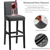 Недорогие Крышка обеденного стула-водонепроницаемые чехлы для стульев-табуретов, чехлы для стульев из спандекса с ромбовидным жаккардом, универсальные всесезонные чехлы для стульев для банкетов, свадеб и домашнего декора