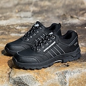 cheap Casual Sneakers-Men's Waterproof Non Slip Hiking Shoes, Durable Outdoor Trekking Sneakers with Shock Absorption Sole for Climbing, Camping and Trail Running