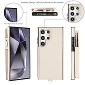 Недорогие Чехлы для Samsung-телефон Кейс для Назначение SSamsung Galaxy S25 S24 S23 S22 Плюс Ультра A16 A55 5G A14 A54 А53 A13 Кейс на заднюю панель с ремешком Откидная подножка Разъем для карты Ретро ТПУ Кожа PU