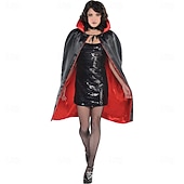 Vampire Halloween Cape Cloak Couples' Costumes Adults' Men's Women's Halloween Carnival Performance Party Easy Halloween Costumes Dress Up4