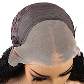 cheap Human Hair Lace Front Wigs-Natural Color 13 x 4 Front Lace Wig Cut Lace With Bleached Knot Deep Wave Human Hair Wig 180% Density