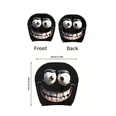 Χαμηλού Κόστους Υπηρεσία Οχήματος-2 τεμάχια αστεία καλύμματα προσκέφαλων αυτοκινήτου με κινούμενα σχέδια, καθολική εφαρμογή, αστεία καλύμματα προσκέφαλων καθισμάτων αυτοκινήτου με μεγάλα μάτια και γελαστό σχέδιο, προστατευτικό διπλής