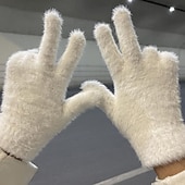 halpa Käsineet-Naisten 1 pari Sormenpää / Talvi käsineet Katutyyli / Ulkoilma Hanskat - Yhtenäinen Pisin sormi