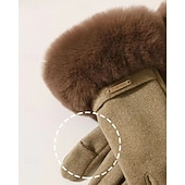  Жен. 1 пара С пальцами / Зимние Уличный стиль / На открытом воздухе Перчатки - Однотонный Полный палец