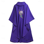 economico Cappotti &amp; Mantelli-Retrò Vintage Medievale Rinascimento Vestaglia Pianeta Prete cattolico Ricamato Costume Per uomo Religioso e spirituale Halloween Carnevale Performance LARP Fiera Rinascimentale Adulti Mantello