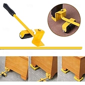 olcso Ručni Alati-Nagy teherbírású bútoremelő 4 csúszkával, görgős mozgató eszközökkel kanapé hűtőszekrényhez, max. 150 kg / 330 font, könnyen átalakítható és átrendezhető a lakótér (sárga)