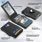 Χαμηλού Κόστους Αποθήκευση &amp; Οργάνωση-ανδρικές υποδοχές καρτών pu δέρματος για επαγγελματίες τύπους για αεροτομή, μακρύ πορτοφόλι, μεγάλη χωρητικότητα, μεταλλική θήκη καρτών, κομψός διοργανωτής πιστωτικών καρτών για άνδρες